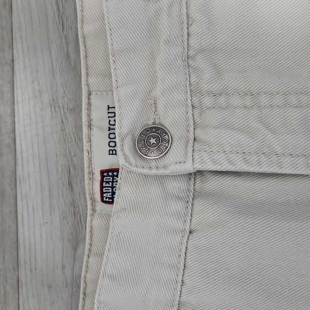 Faded Glory Women's High Rise Cream Colored Denim Jeans Boot Cut Size 14 - Picture 5 of 13